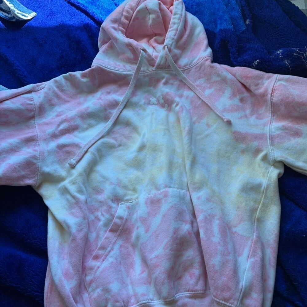Colortone Pink tie-dye hoodie